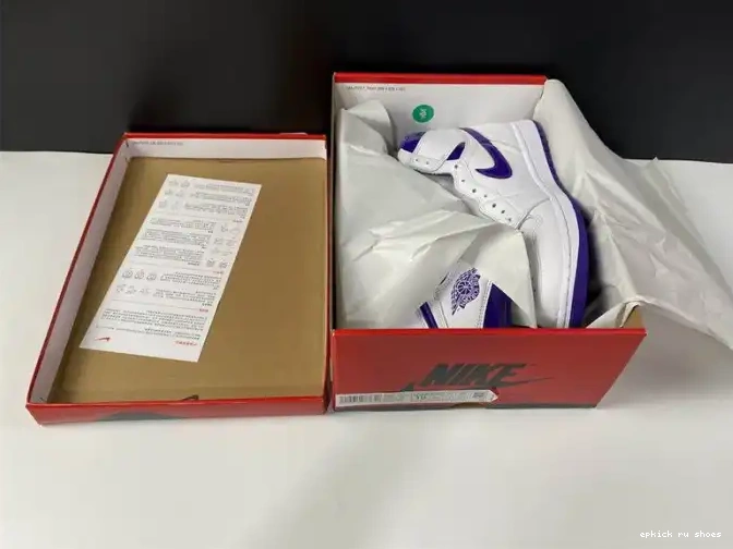 Rep RETRO HIGH AIR CD0461-151 COURT JORDAN 1 PURPLE 0507